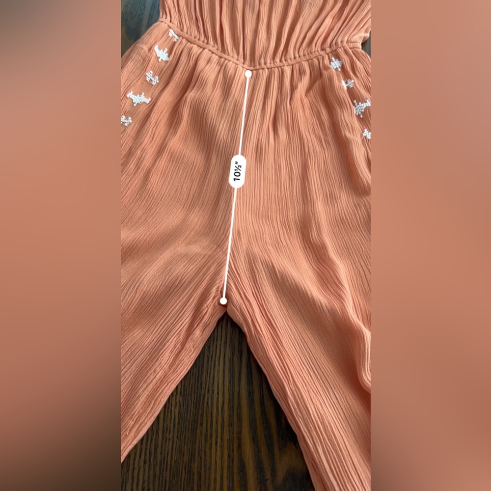 Sincerely Jules Jumpsuit women’s XS orange white NWT - Picture 11 of 14